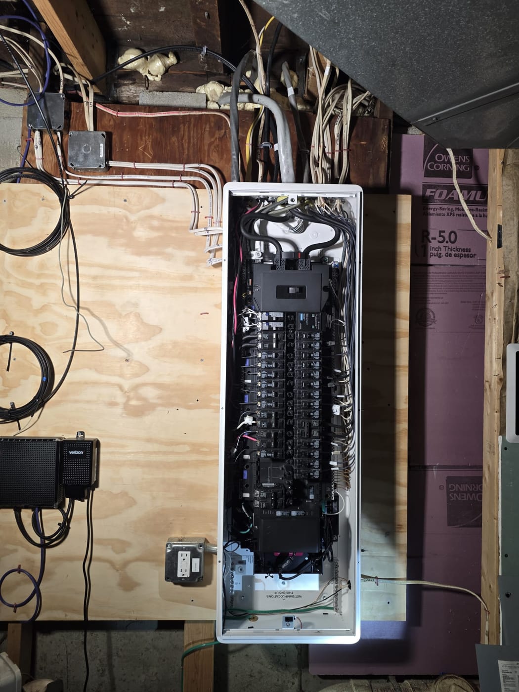 Electrical panel work by Powered Up LLC — residential install