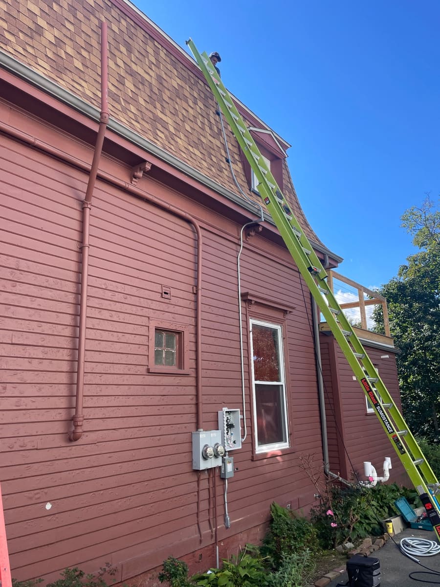 Service entry upgrade on a Victorian home in the Greater Boston area